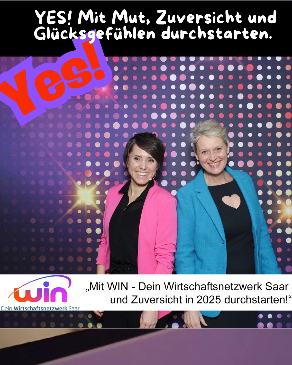 Dorothee Wiebe mit der deutschen Glücksministerin Gina Schöler